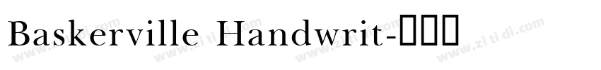 Baskerville Handwrit字体转换